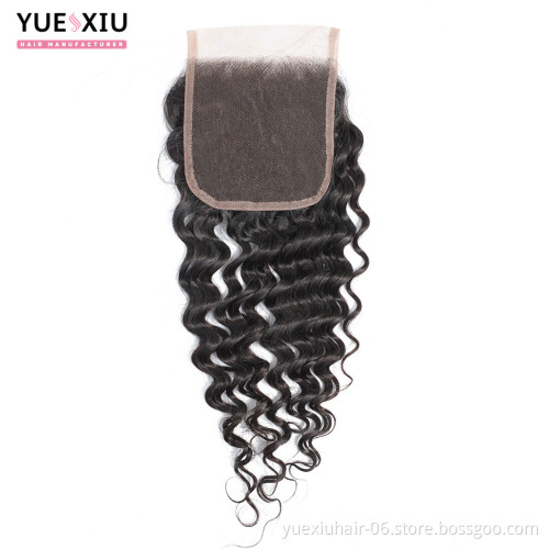 deep wave bundles with 4x4 closure cuticle aligned raw virgin brazilian hair bundles with closure
